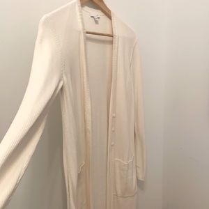 White long cardi